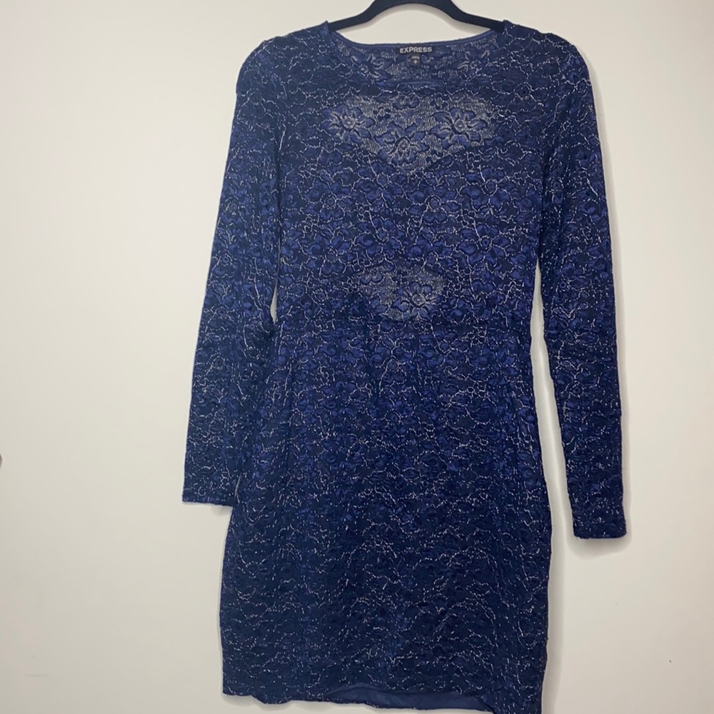 Open back long sleeve dress